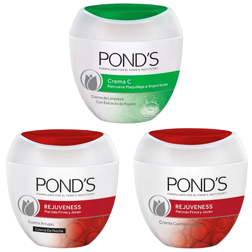 Ponds Anti Idade Antirrugas Vermelho Dia / Anti Rugas Noite e Limpeza Demaquilante C Importado