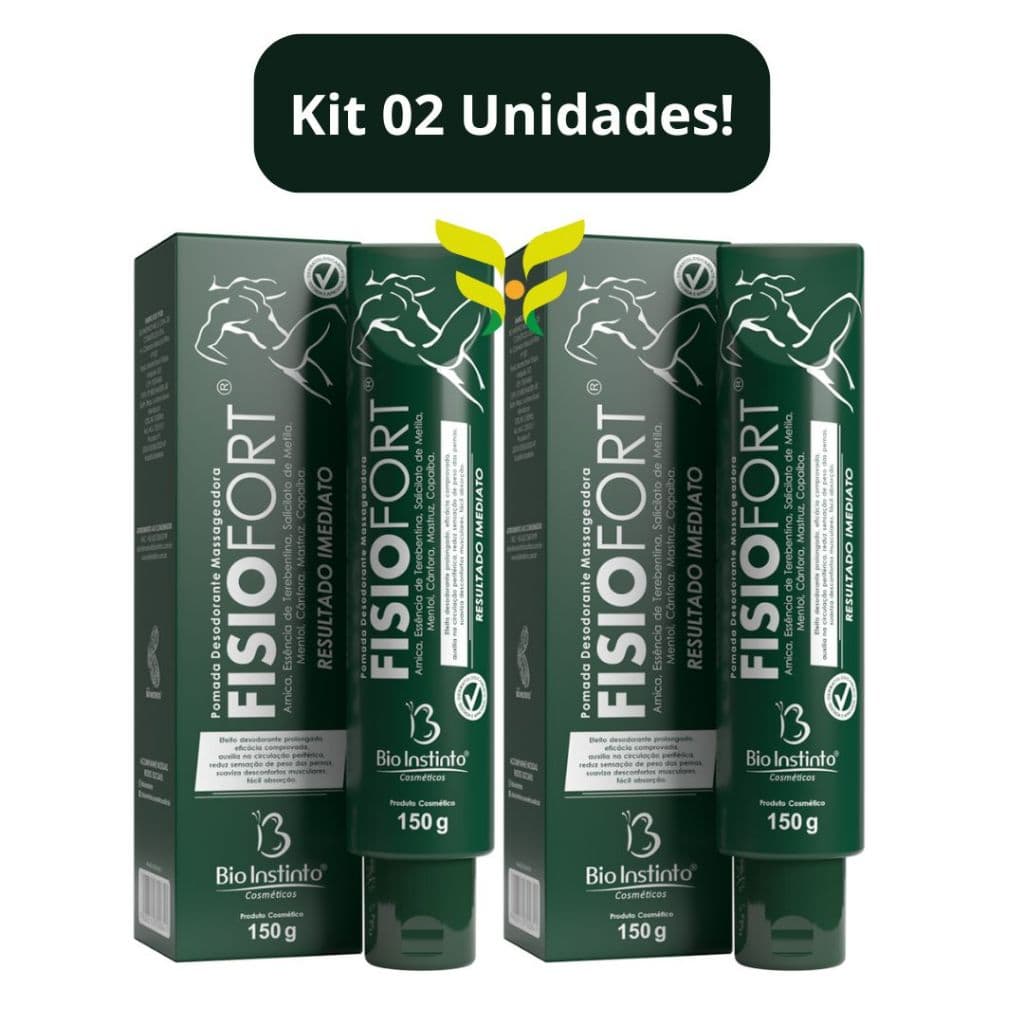 Kit 2 Unidades: Pomada Massageadora FISIOFORT 150g Bio Instinto
