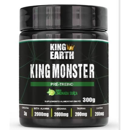 Pré Treino King Monster   Limonada Suiça- 300g - Rei terra