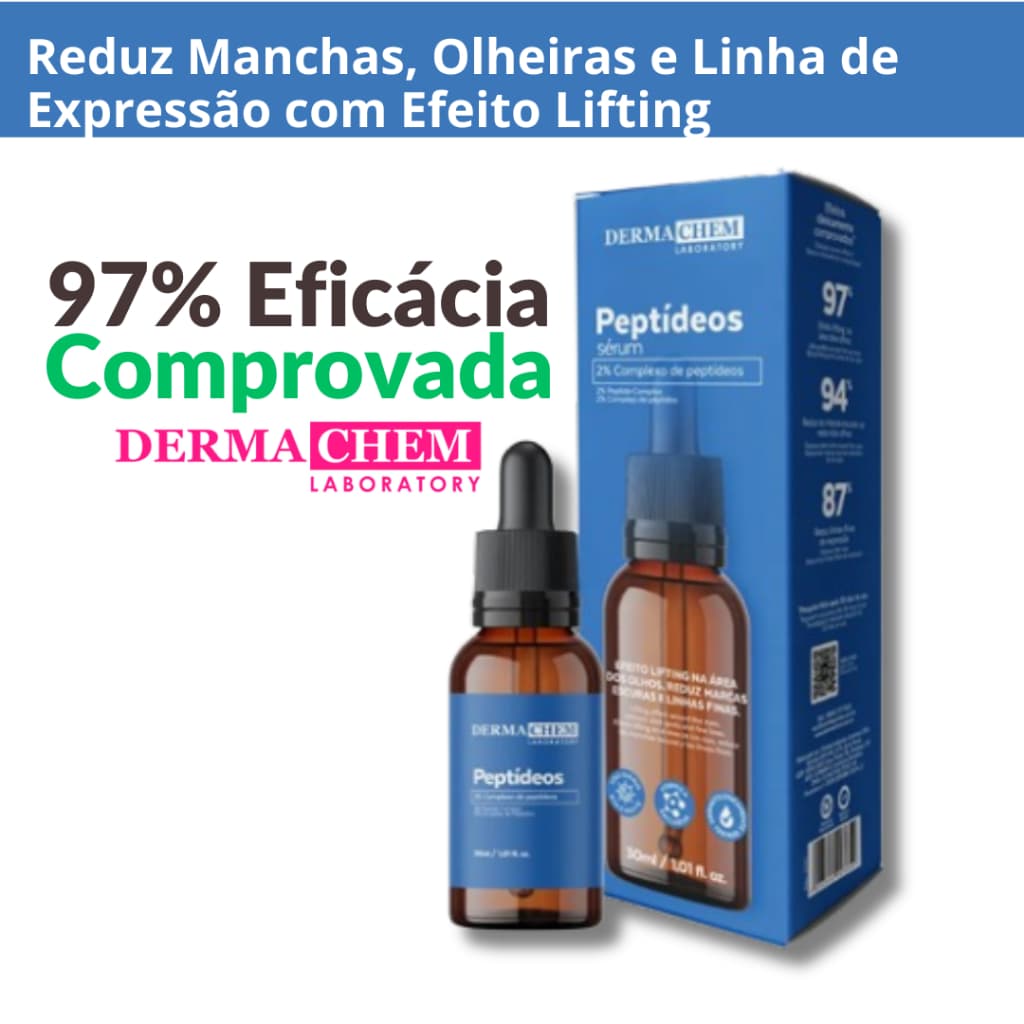 Sérum Peptídeos Efeito Lifiting Clareador Olheiras Anti Idade 30ml Dermachem