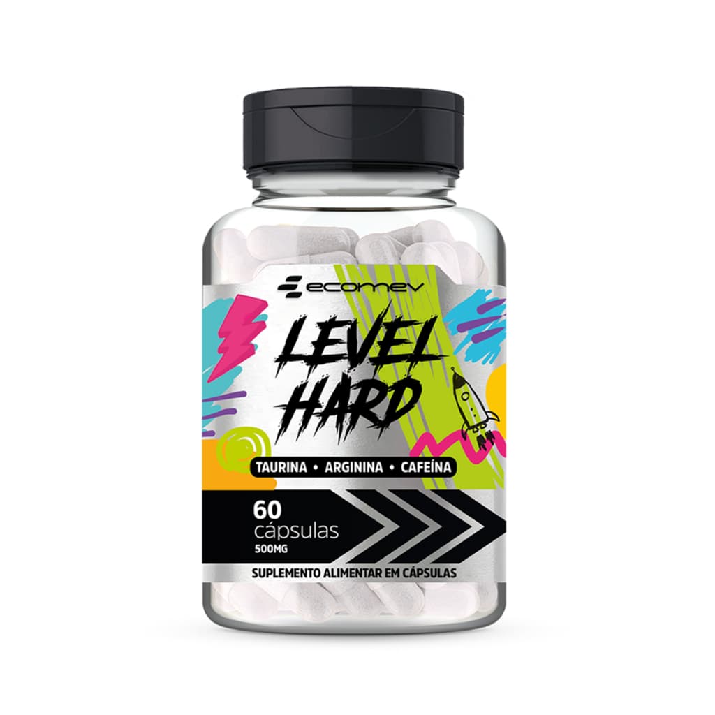 Pre Treino Extra Forte Cafeina Arginina Taurina 500mg 60cáps