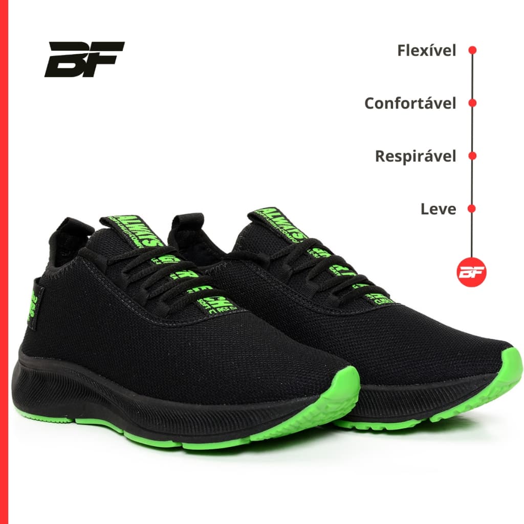 Tênis para Academia Masculino Esportivo Caminhada Treino Malhar Branco BF Shoes