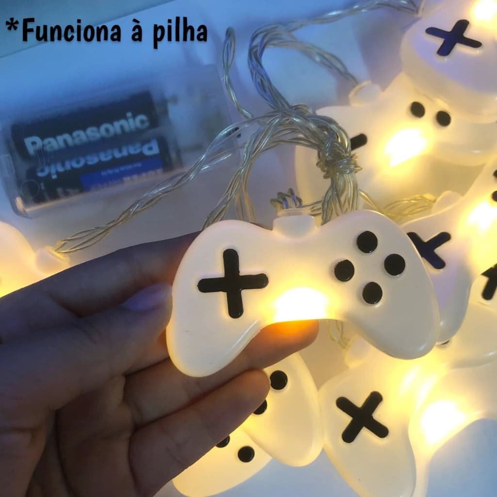 Cordão Led Controle Vídeo Game Led Luminária Decoração Festa
