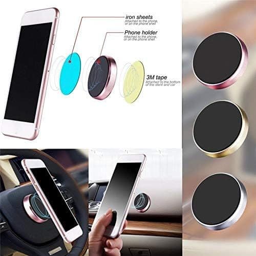 Mini Suporte Veicular Carro Magnético Para Celular Imã - Redondo
