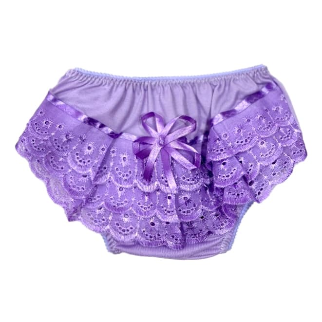 Kit 10 Calcinha Bebê Menina Rendinha Tapa Fralda Cetim Rebatido Bunda Rica
