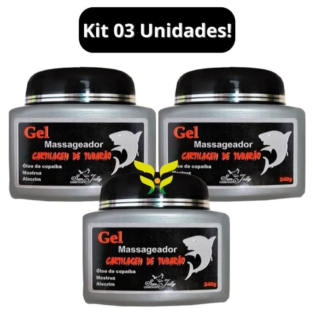 Kit Com 3 Gel Massageador Cartilagem 240g San Jully