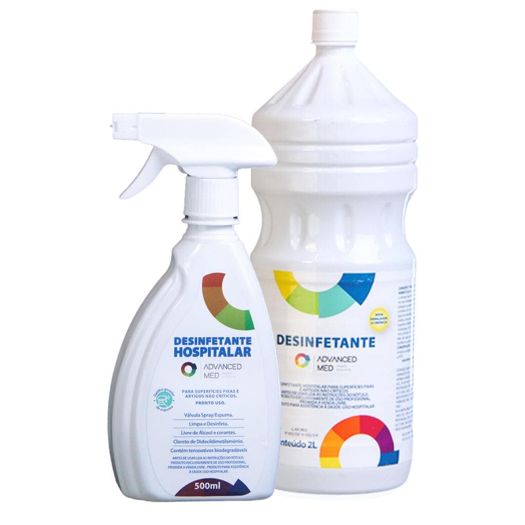 Kit Desinfecção Hospitalar - Gatilho e refil 2 litros Advanced Med
