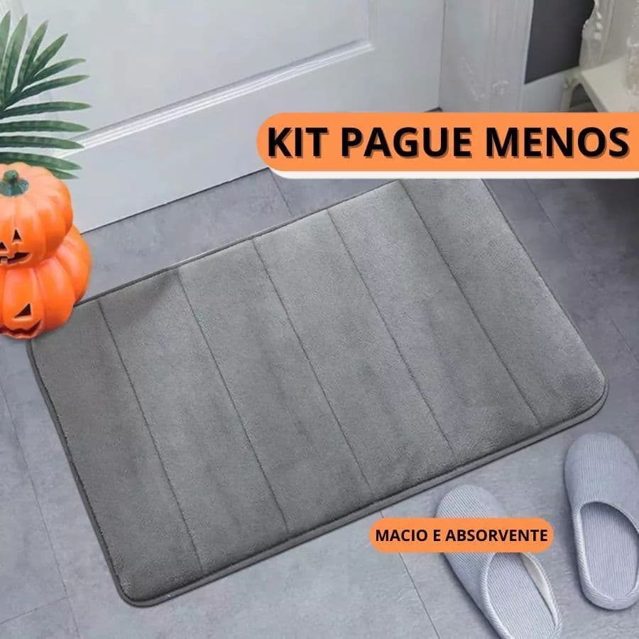 1/2/3 PEÇAS Tapete Soft Antiderrapante para Banheiro Sala Quarto com Diversas Cores Secagem Rápida