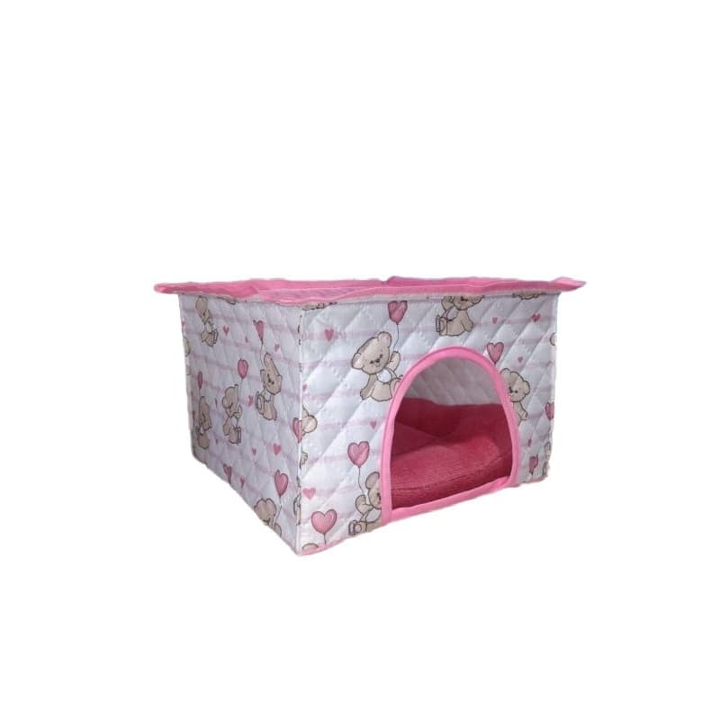 Casinha Cama Toca Quadrada Pano Bom para Porquinho da Índia, Chinchila, Hamster, Coelho e Roedores.