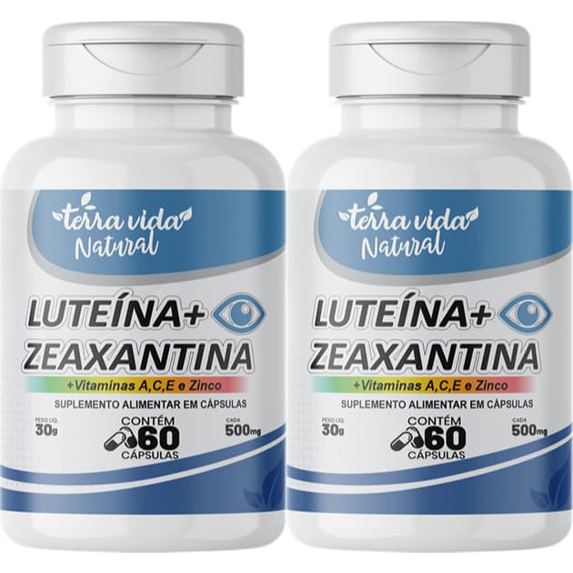 Kit 2 Luteína Mais Zeaxantina Mais Vitaminas A, C, E e zinco 120 Capsulas