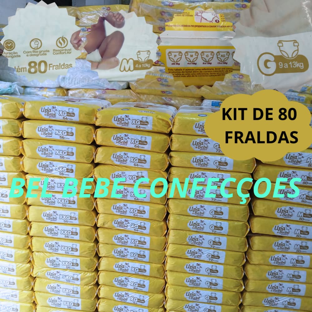 Fraldas Super Absorventes: O Melhor Para a Pele do Seu Pequeno! Upa Bebê Premium Tamanho /M80/G72 /XG64 /XXG56