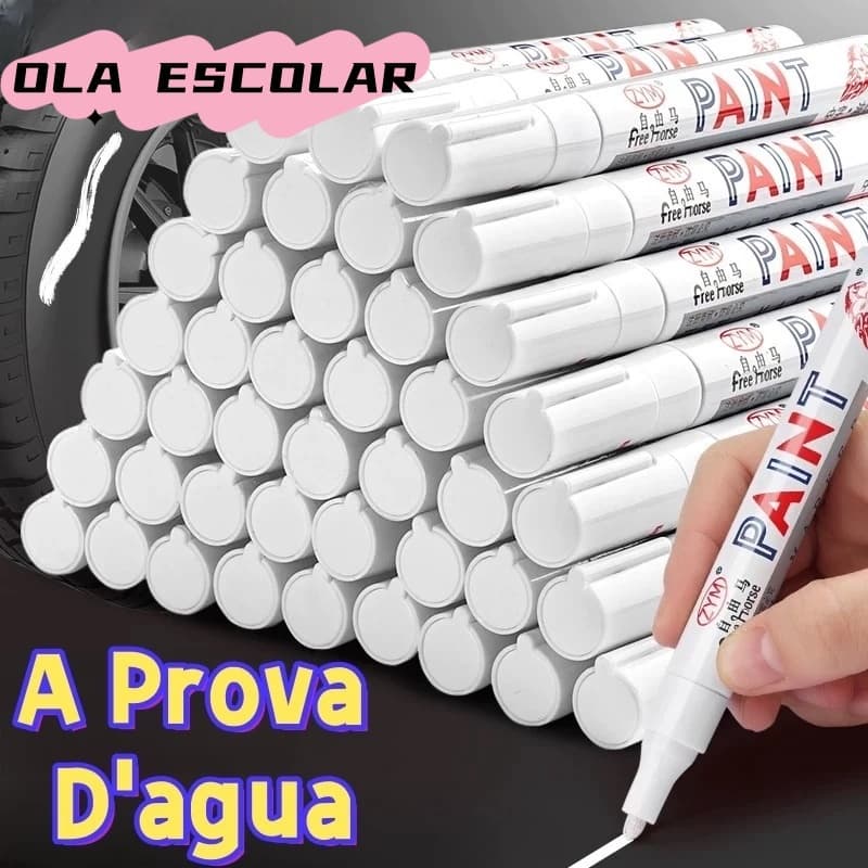 Caneta Paint Original Reparadora Pintura Automotiva Permanente Prova da Água Tira Riscos Carro Moto Retoque de Placa Tên