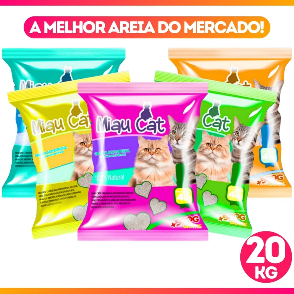 Fardo *1 à 5* Pacotes de Areia Sanitária Forma Torrões Alta Absorção Granulado Perfumado Anti Odores