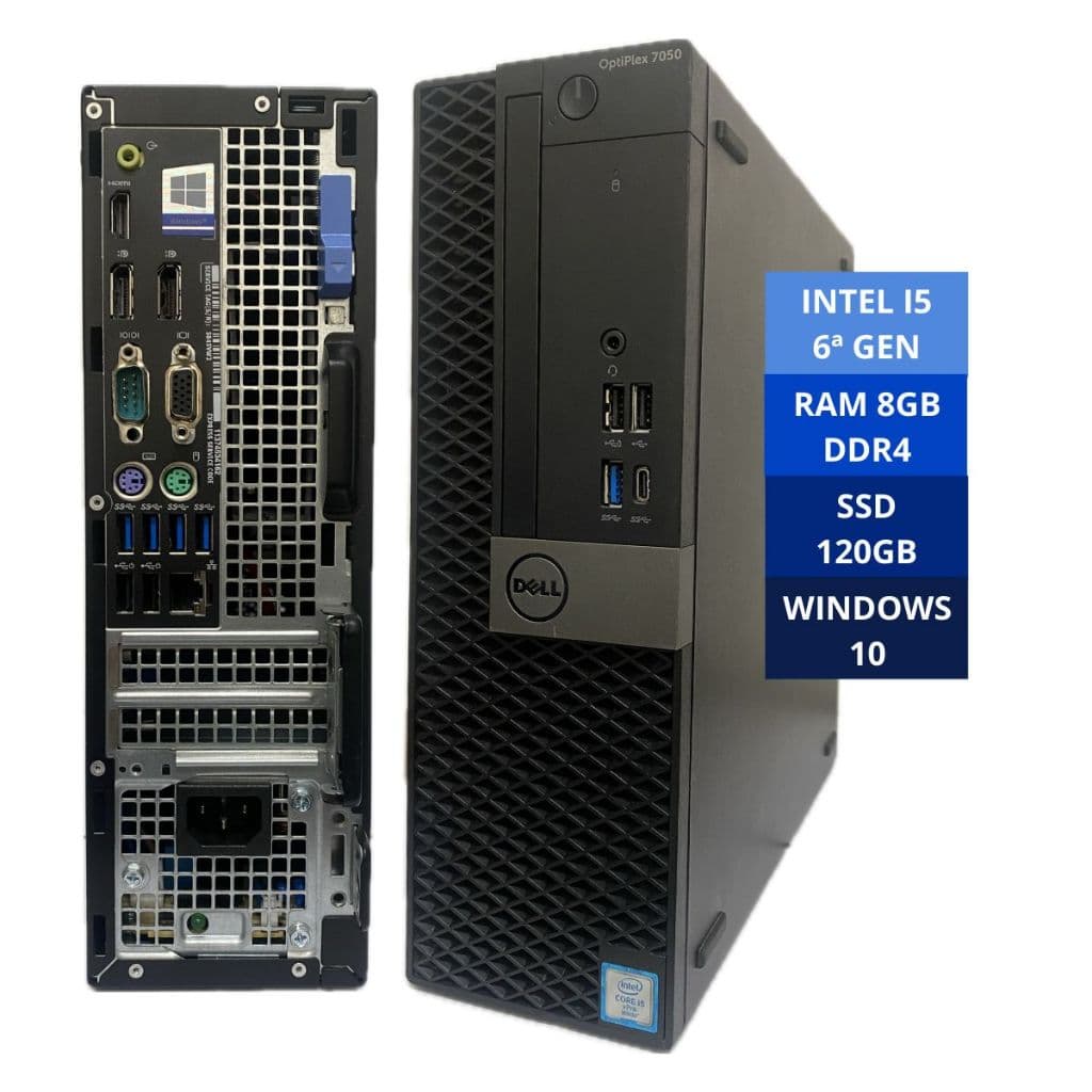 Mini Computador CPU Dell Optiplex 7050 Core I5 6ª Geração 8GB DDR4 SSD 120GB Windows 10 | MINI OPTIPLEX 7050