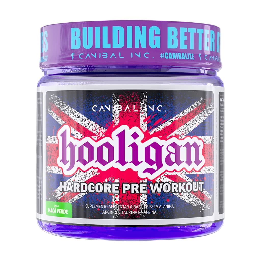 Pré Treino Hooligan Beta Alanina Taurina Canibal Inc. 210g