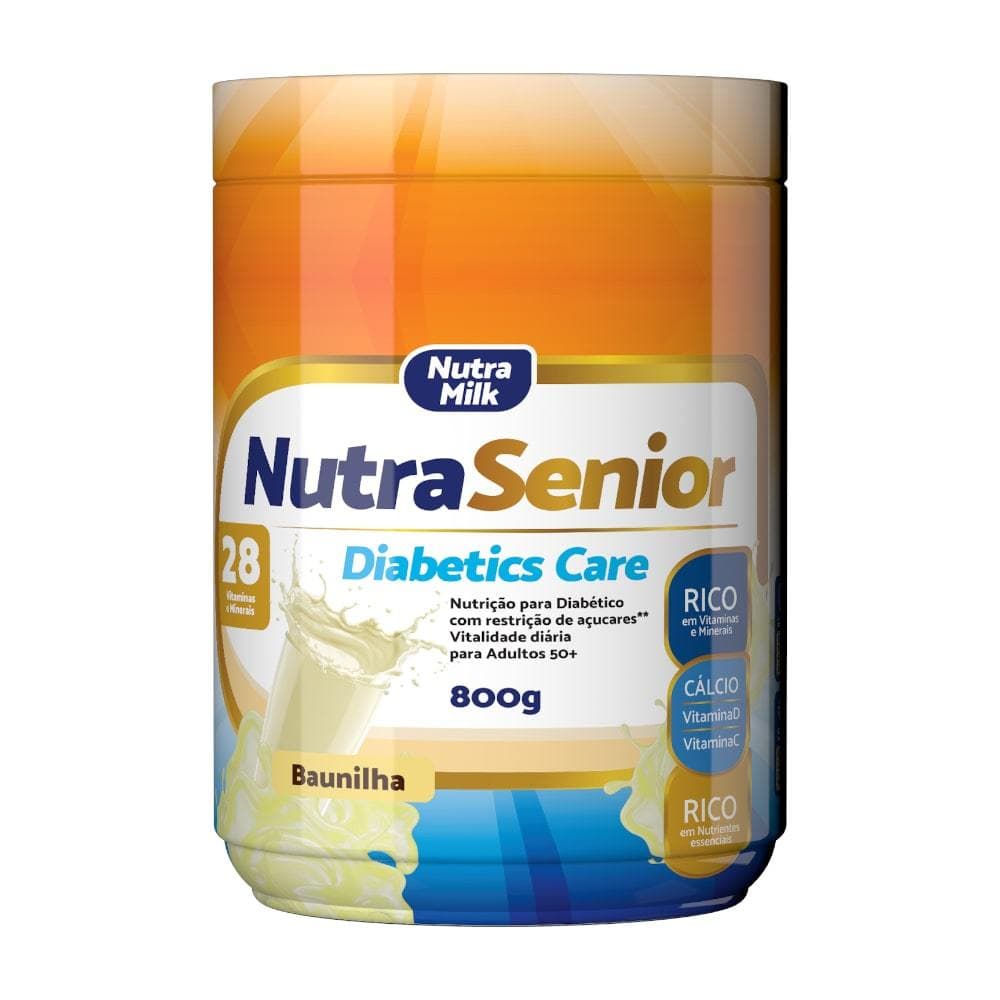 Nutra Senior Adulto 50+ Diabetics Care Complemento Alimentar 800g - 28 Vitaminas e Minerais