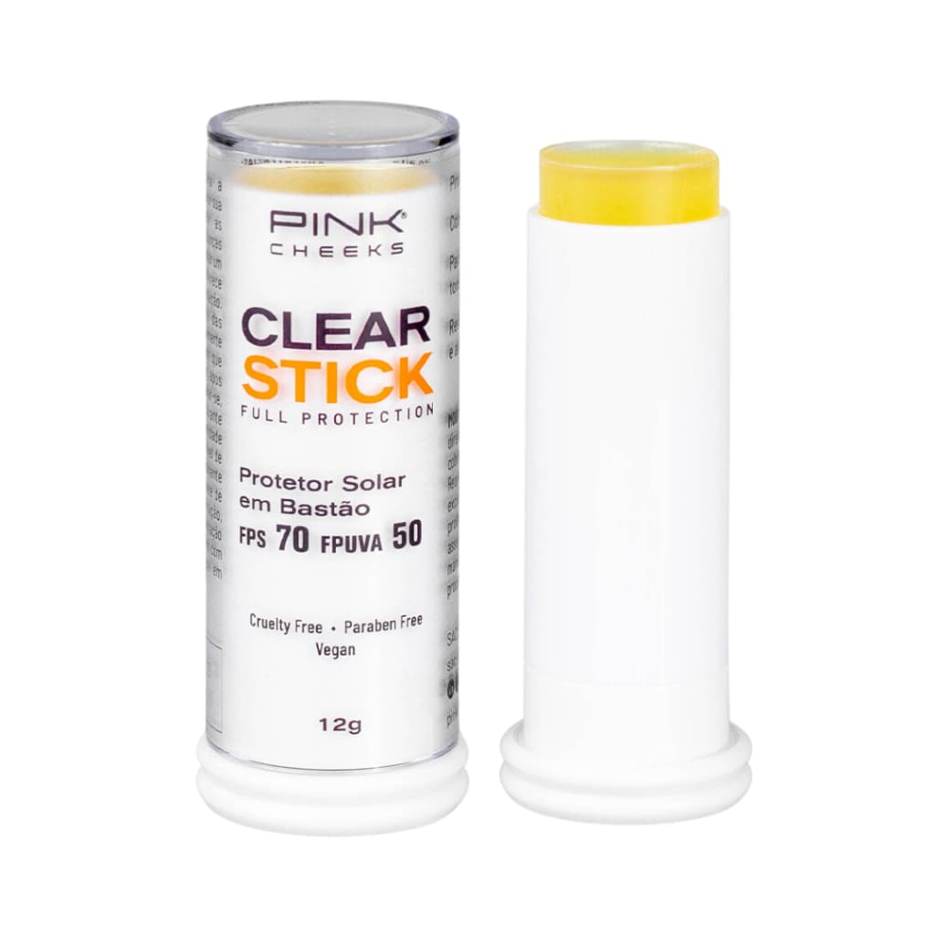 Filtro Solar Protetor Solar TRANSPARENTE em bastão PINK CHEEKS promoção