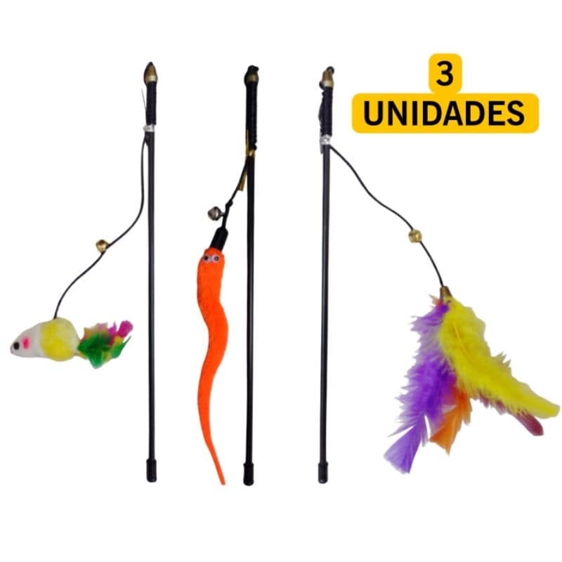 Gato brinquedo 3 pçs da vara da pena do brinquedo para gatos gatinhos brinquedo interativo do gato do animal de estimação com sino brinquedos do animal de estimação suprimentos do gato jogo produtos do animal de estimação