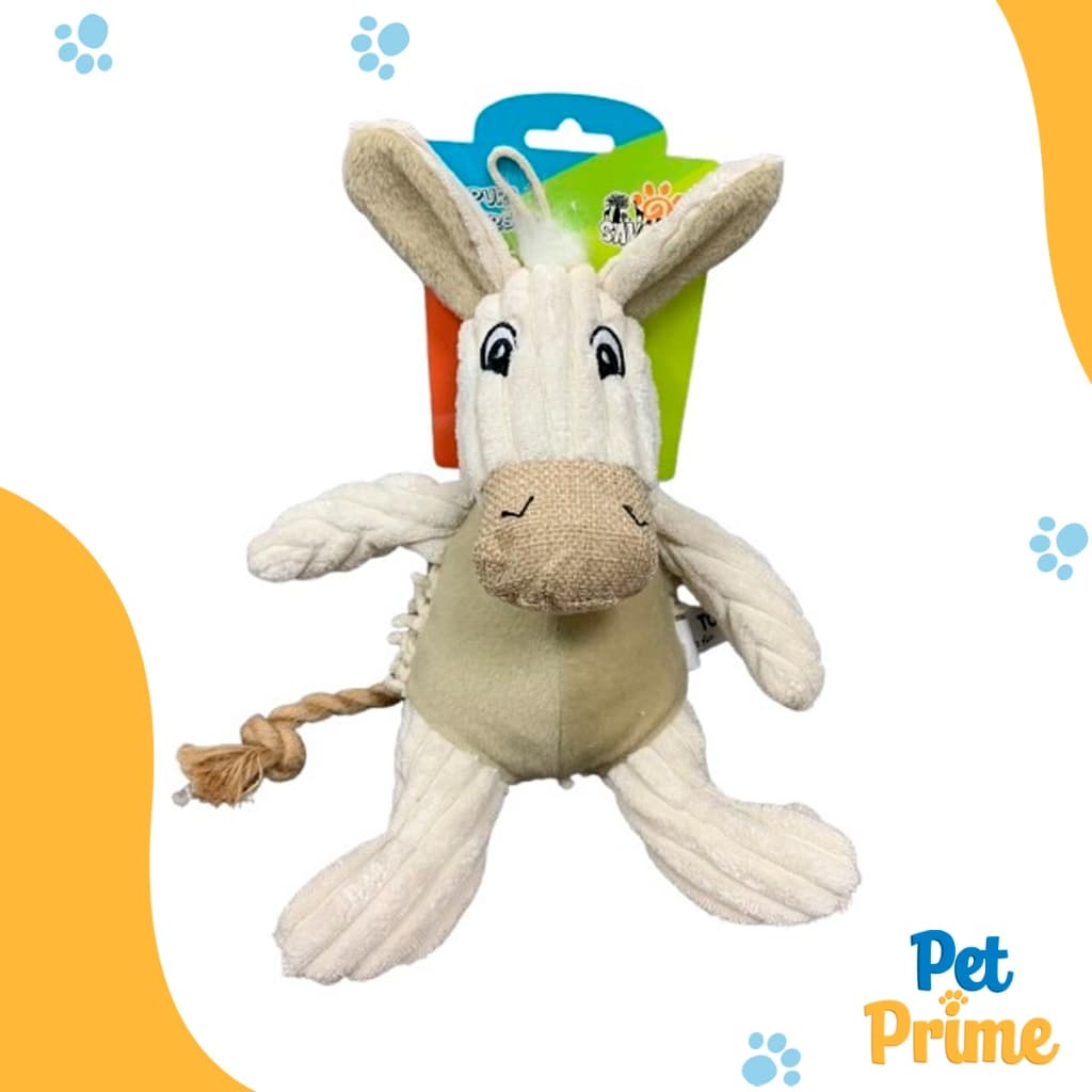 Brinquedo Pelúcia Coelho Branco com Rabinho de corda Para Cachorros e Gatos