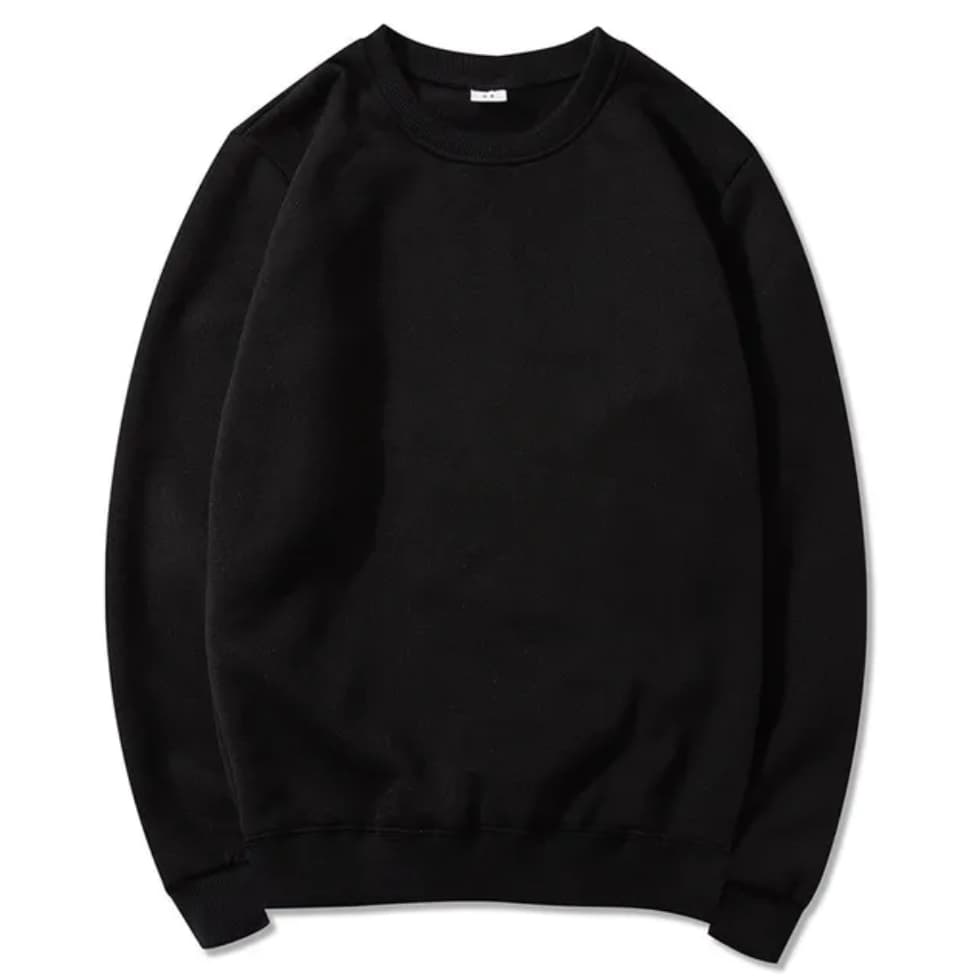 Moletom Gola Redonda Flanelado Liso Casaco Feminino e Masculino