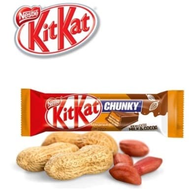 CHOCOLATE KIT KAT CHUNKY AMENDOIM 42G PEANUT BUTTER IMPORTADO