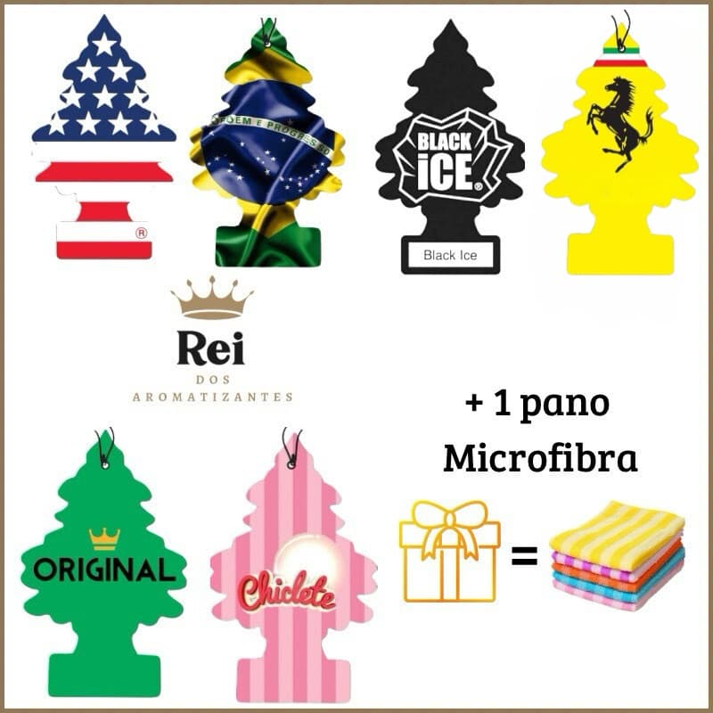 kit com10 aromatizante cheirinho para carro perfumaria fina - Modelo Pinheiro