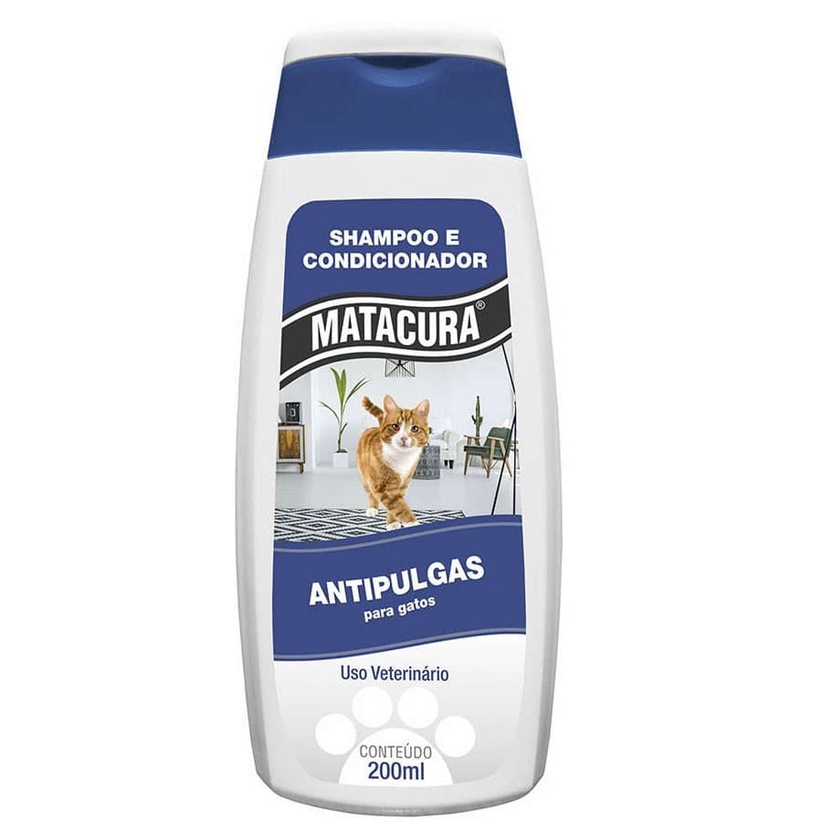 Shampoo e Condicionador Matacura Antipulgas para Gatos 200ml
