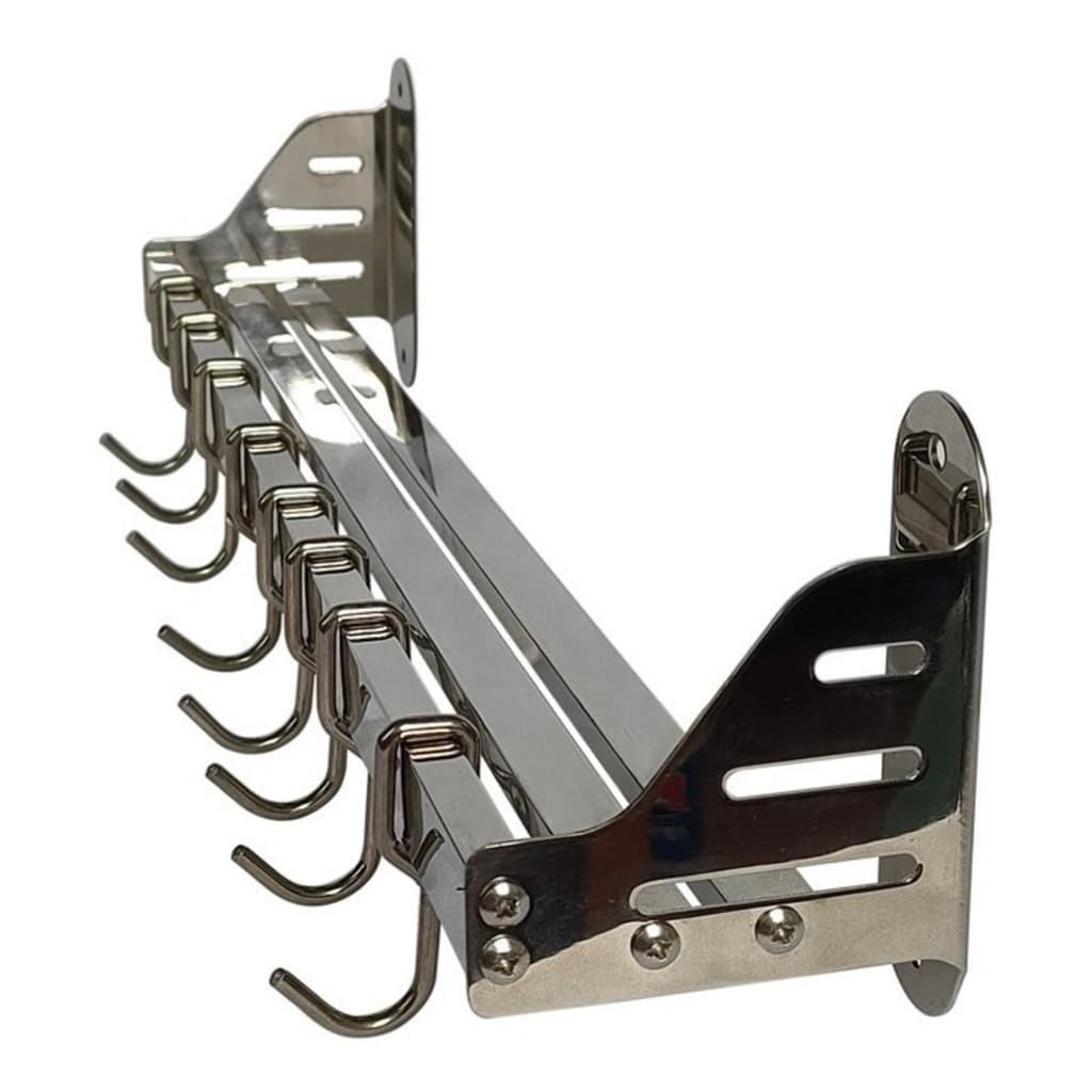 Lumai Suporte Cozinha Parede Inox 304 10 Ganchos Prateleira Organizador Utensílios 60cm
