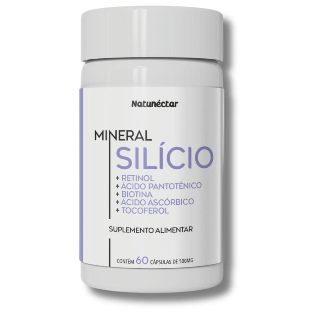 Silício + Vitaminas A B5 B7 C D E - 60 cápsulas Natunéctar