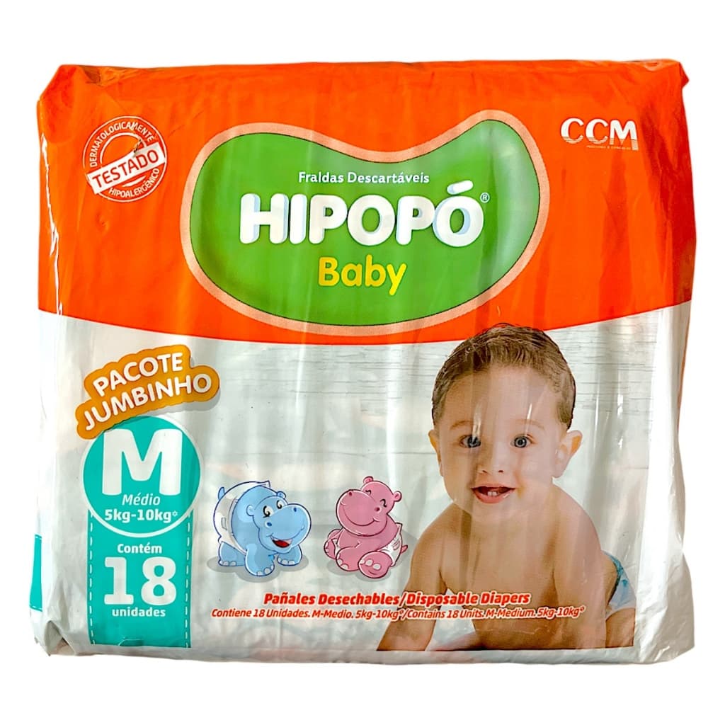 FRALDA INFANTIL HIPOPO BABY JUMBINHO M C/18