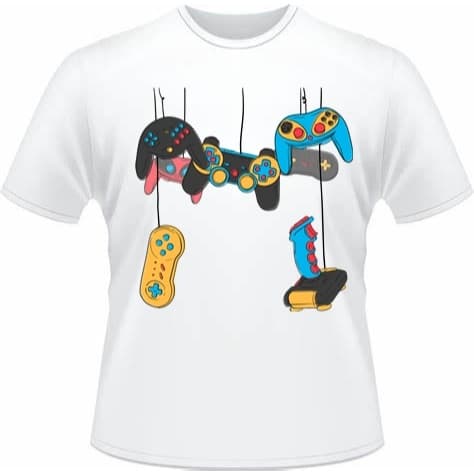 Camiseta Jogos Controle Unissex Playstation X-Box VideoGame 100% Algodão