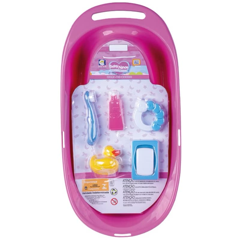 Brinquedo Banheira Ninos com acessorios de Banho para Boneca