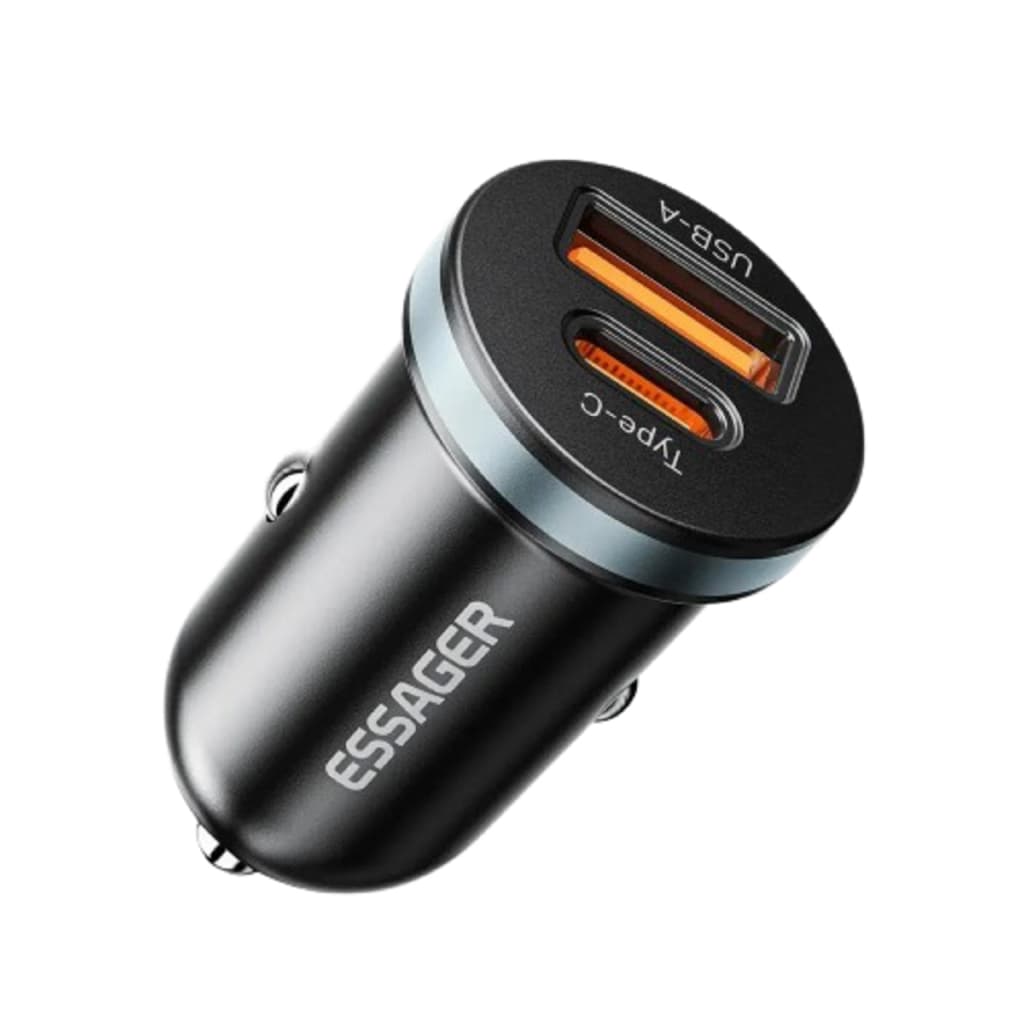 Carregador Celular Veicular Duplo Usb A Tipo-c 30w Essager