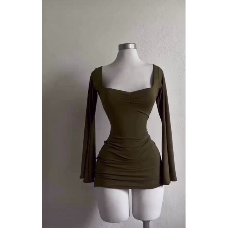 Vestido curto manga longa - vestido daphne - vestido bordo - vestido Natal