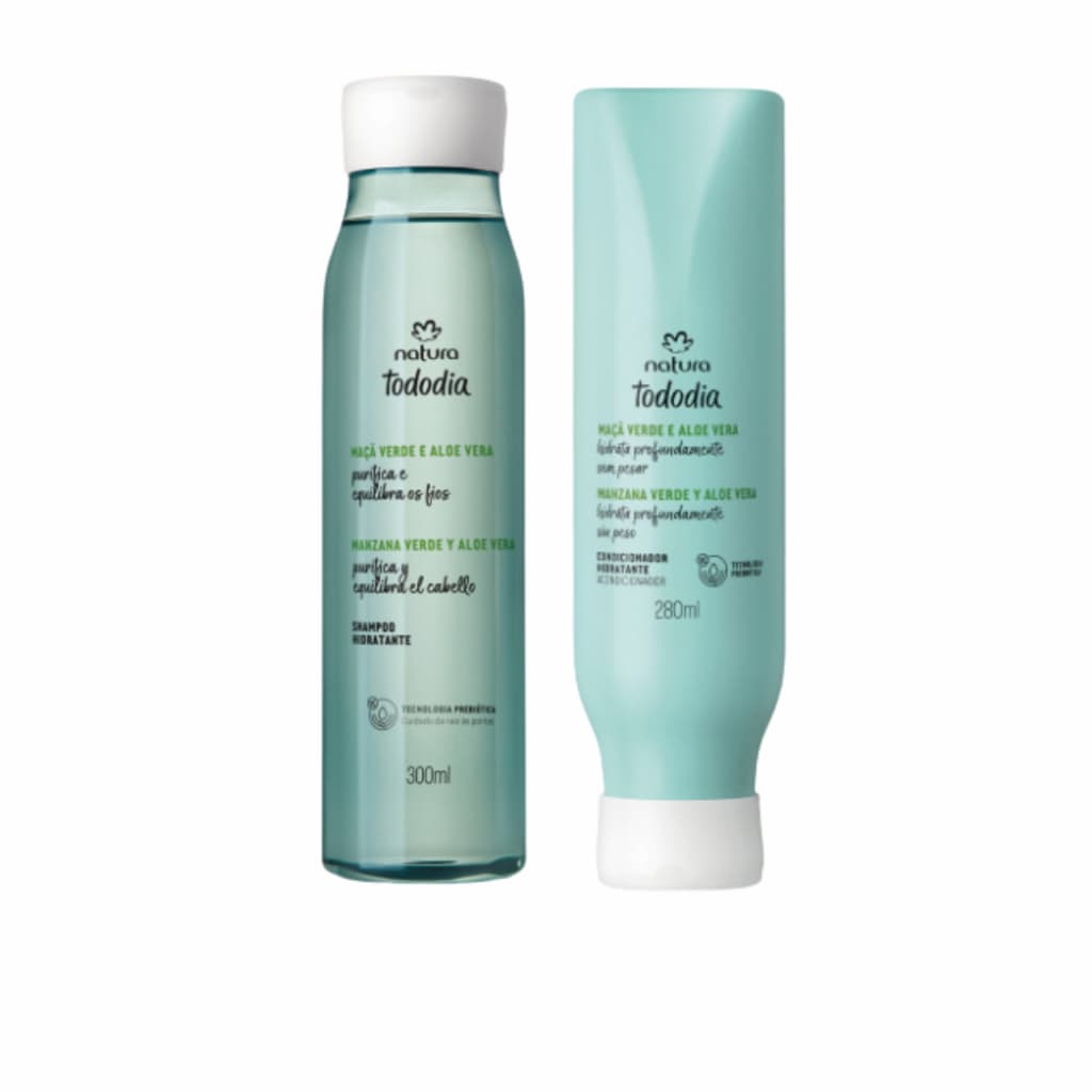 COMBO NATURA TODODIA SHAMPO + CONDICIONADOR HIDRATANTE MAÇA VERDE E ALOE VERA