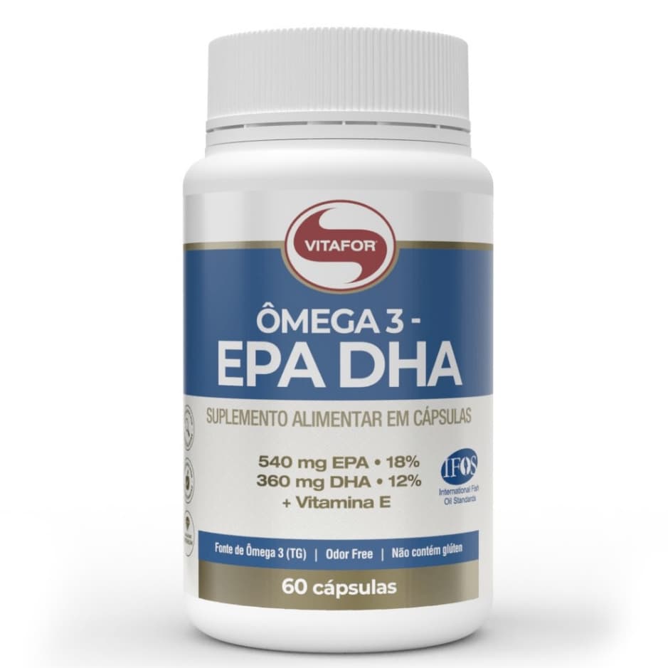 Omega 3 EPA DHA + Vitamina E - Selo IFOS - Vitafor