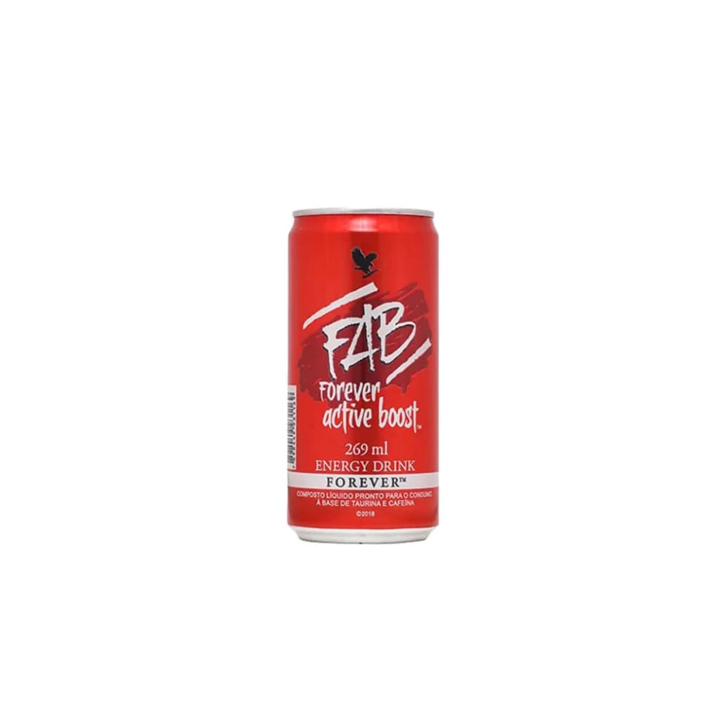 Bebida Energética FAB - Energy Drink, Forever FAB Active Boost - 12 unidades de 269ml cada