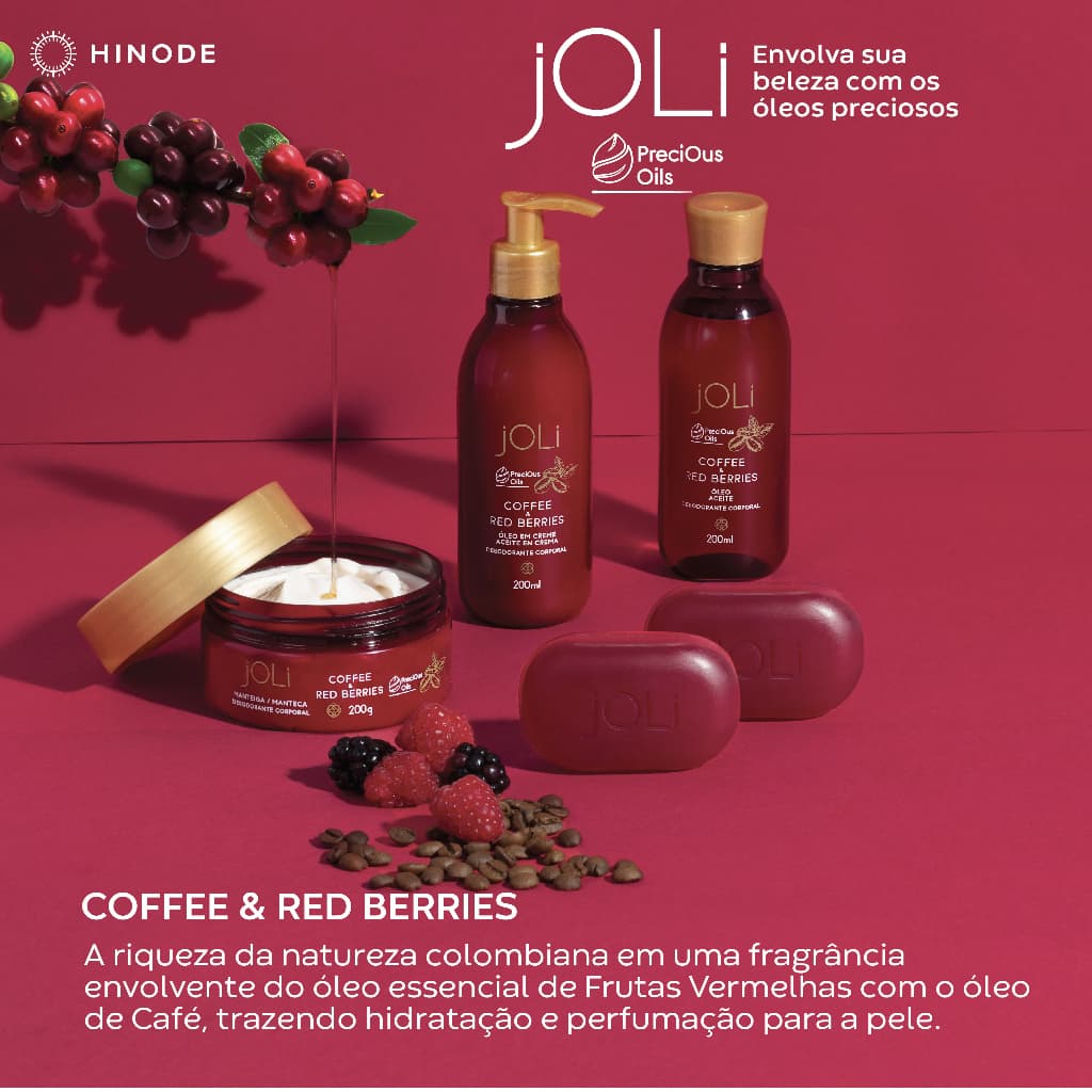 Hinode JOLI CAFÉ hidratante corporal óleo corporal manteiga corporal sabonete em barra linha JOLI de cuidados corporais