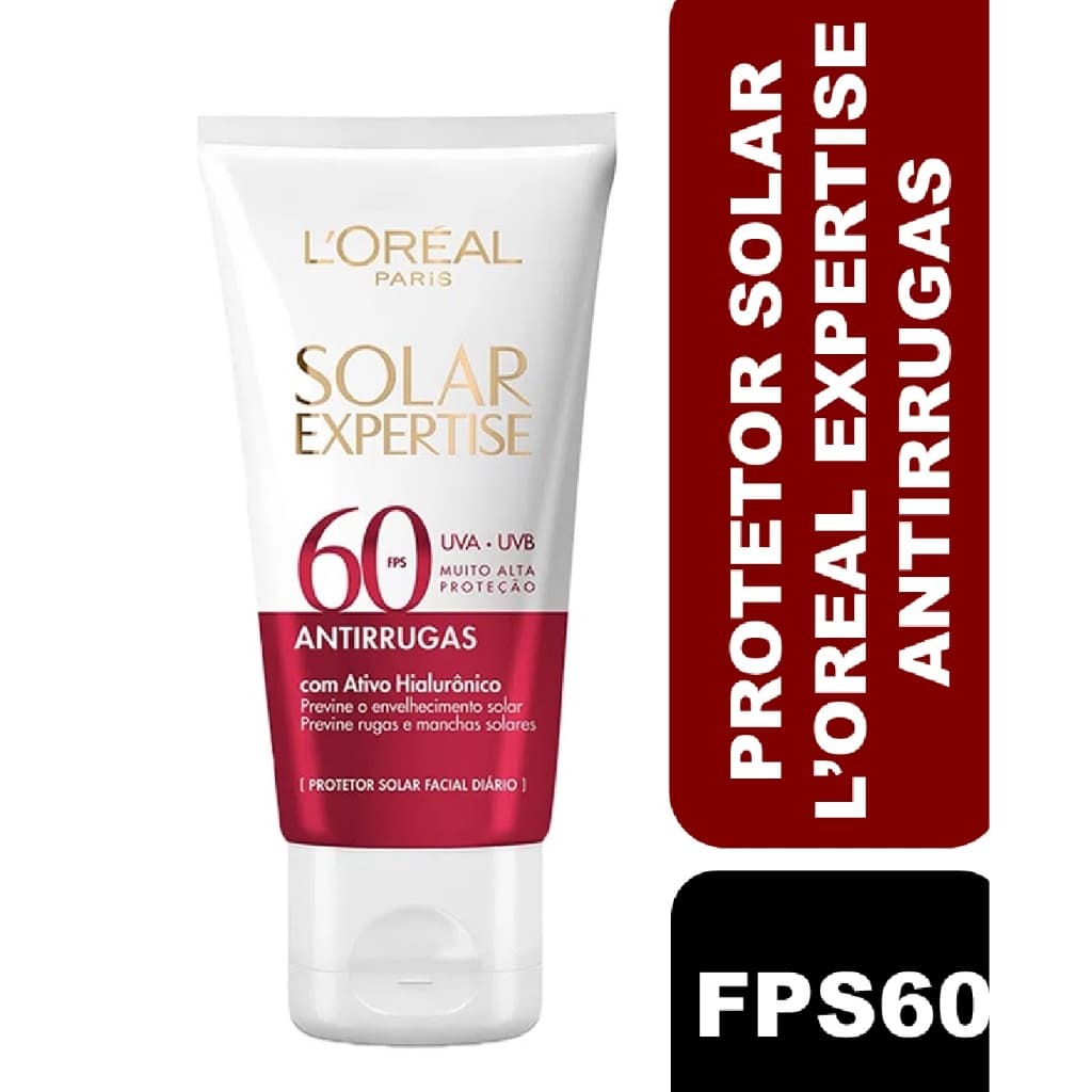Protetor Solar Facial L'Oréal Paris Solar Expertise Antirrugas FPS60 40g