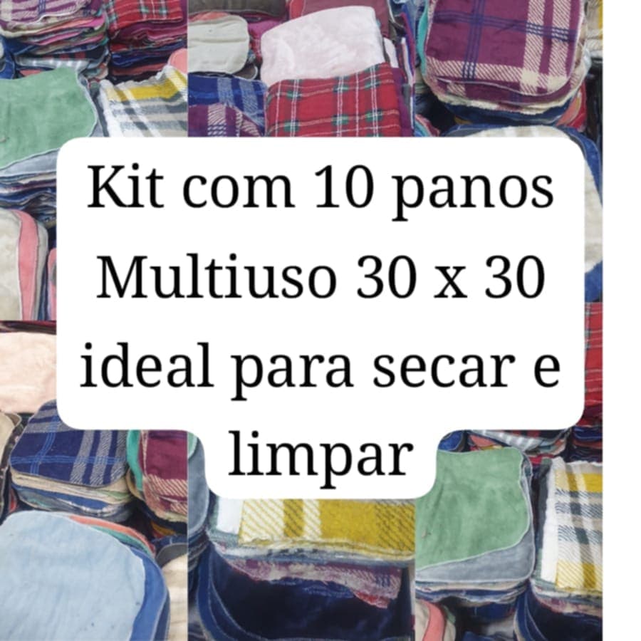 Kit 10 Panos de Limpeza Multiuso Microfibra flanela 30x30cm Sem Riscos Não Arranha para Carro, Casa