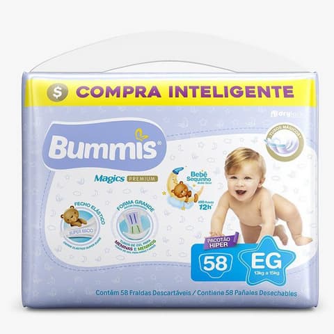 Fralda Bummis Hiper Pacotão XG - EG c/58