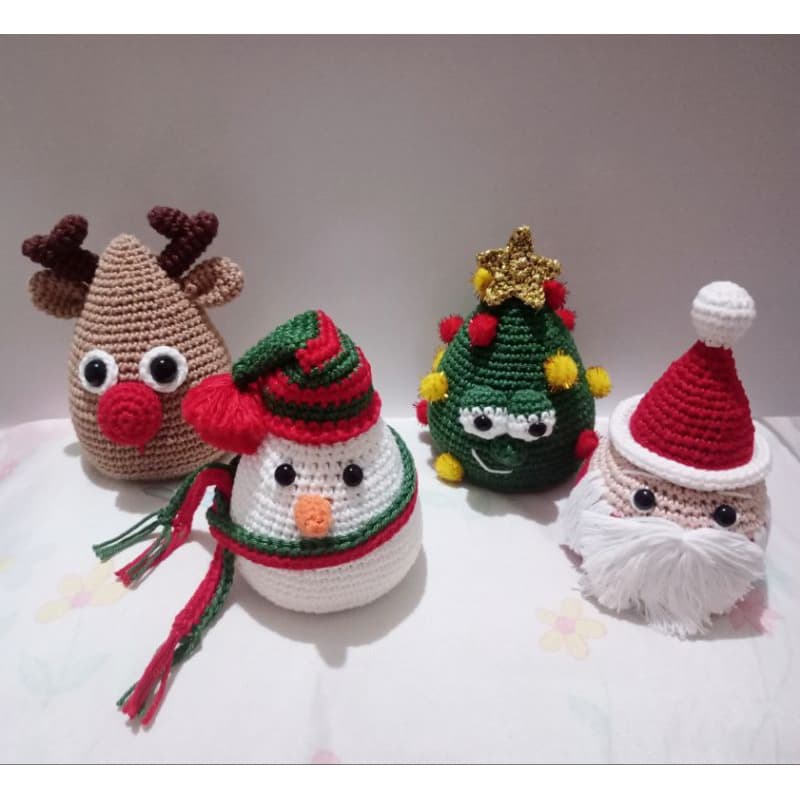 Kit Coleção de Natal em Amigurumi(crochê), Decoração.