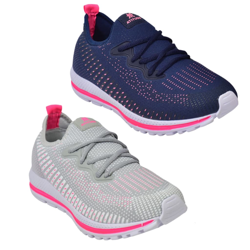 Kit 2 Pares Tênis Feminino Casual Esportivo Confortavel