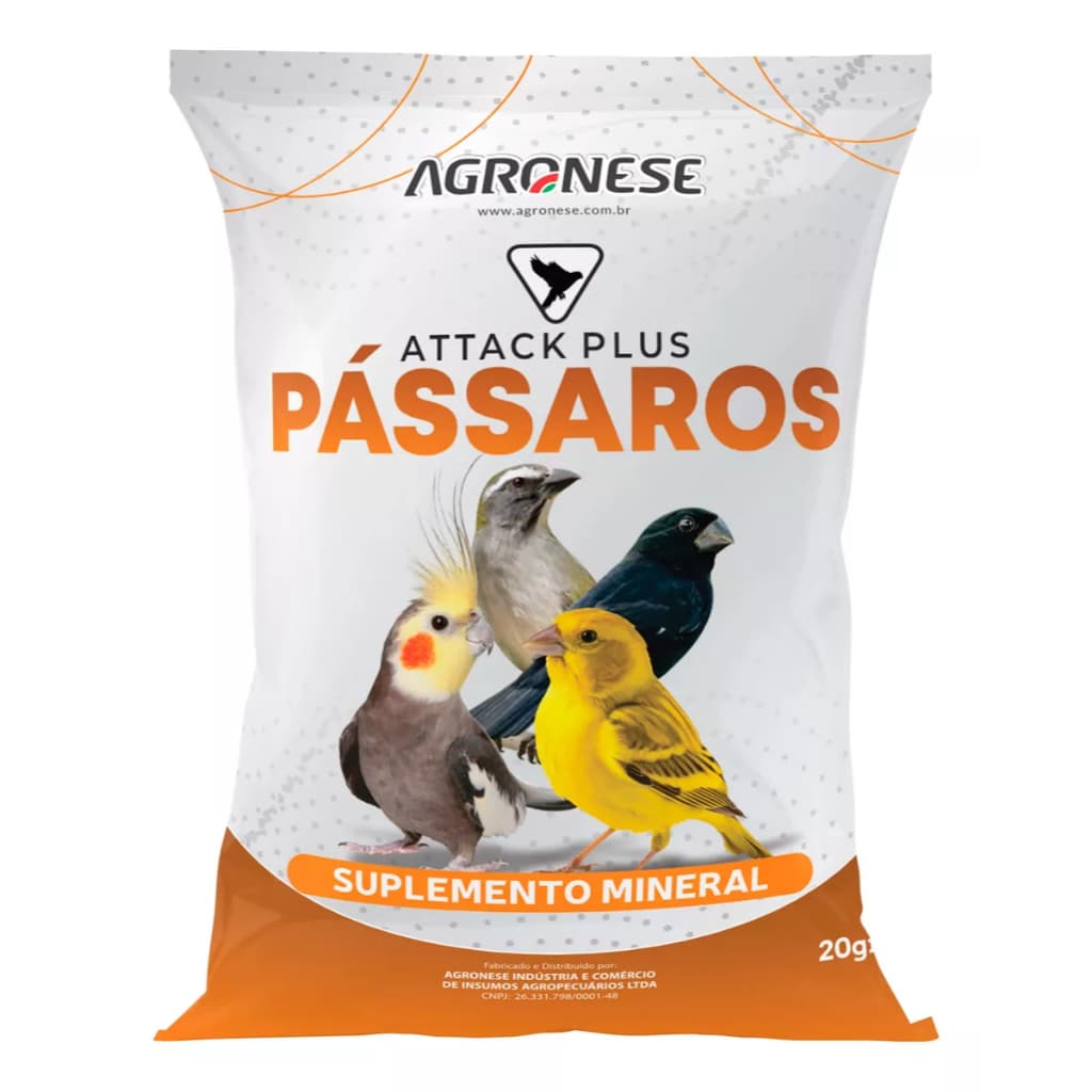 Contra Ácaros E Piolhos Attack Plus Pássaros 20g Agronese