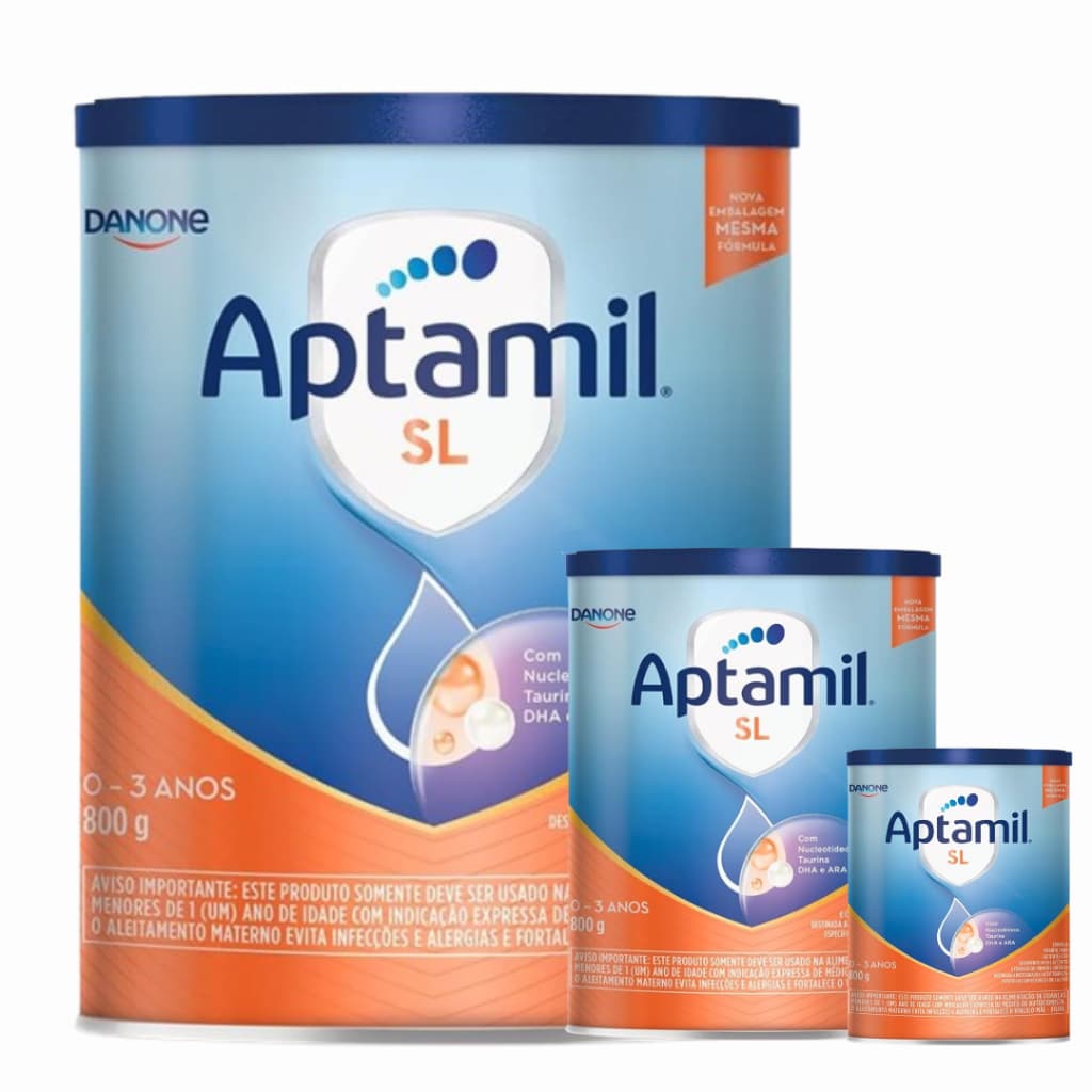 3 Latas - Aptamil SL Fórmula Infantil em pó Danone 800g - Sem Lactose