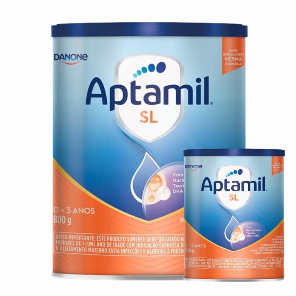 2 Latas - Aptamil SL - Fórmula Infantil Danone 800g - Sem Lactose