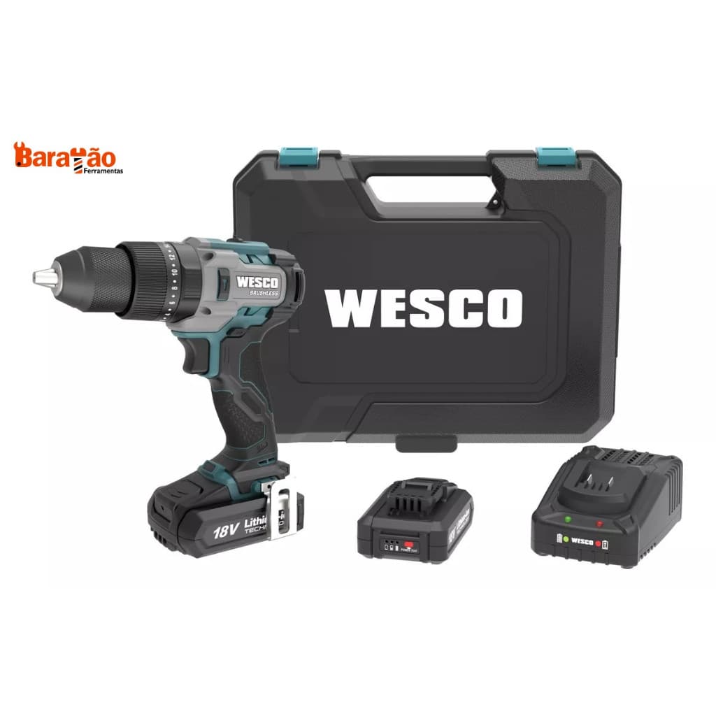 Furadeira E Parafusadeira De Impacto 18v Brushless 2 baterias Ws2419k2 Wesco