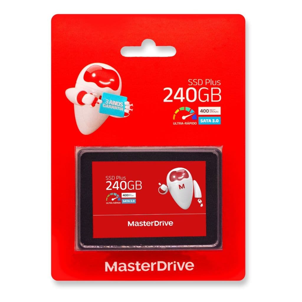 SSD Interno 240GB MasterDrive Gamer Disco de Estado Sólido SATA 3 2.5" para Desktop Laptop Notebook