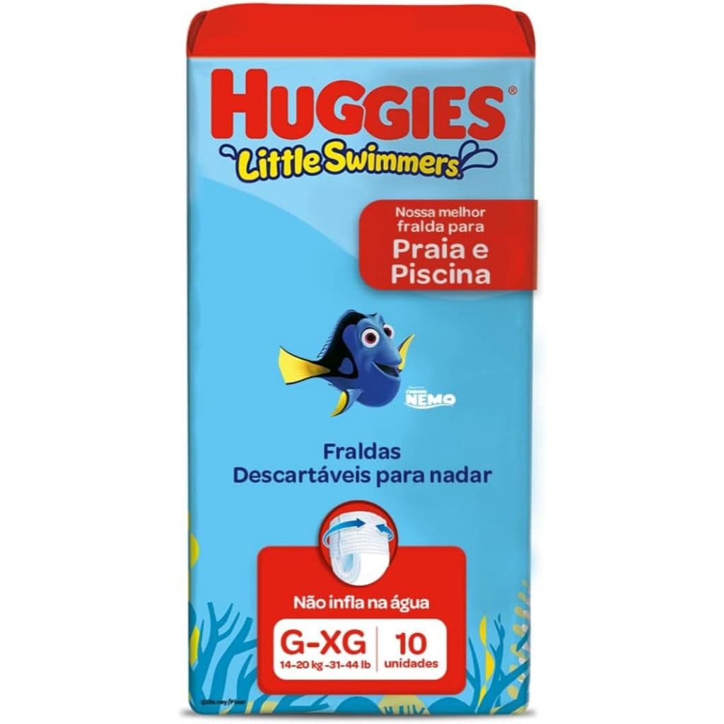 Fralda descartável para piscina HUGGIES Fralda Infantil Little Swimmers P / M / G