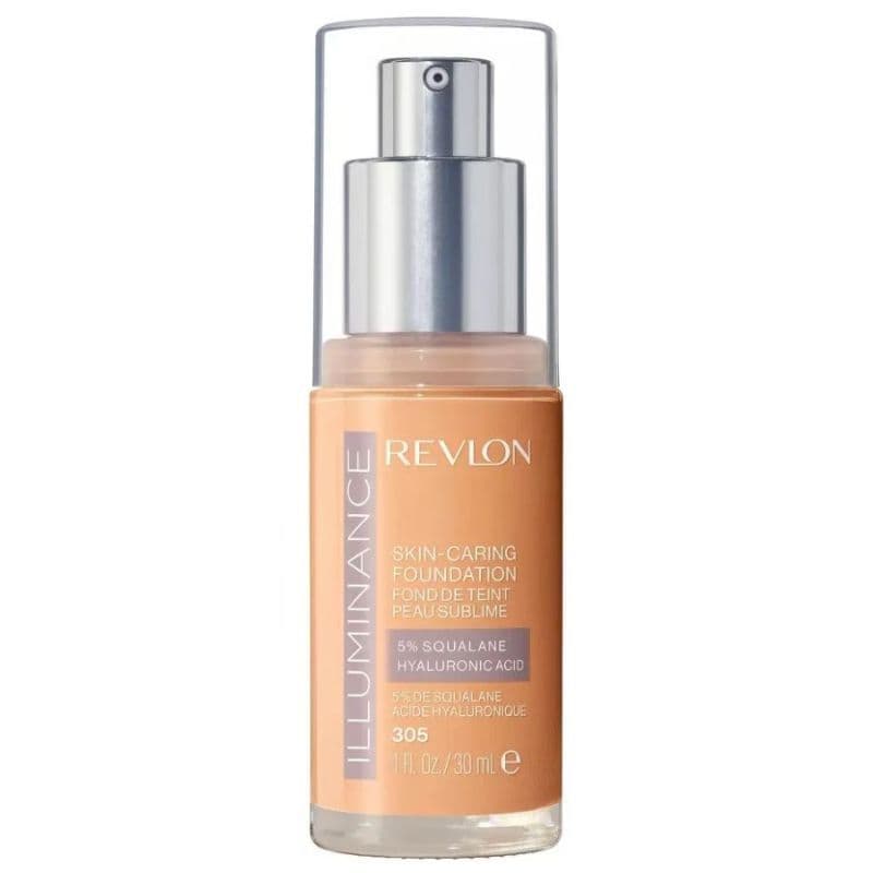 Base Líquida Illuminance Skin Caring Foundation Medium Sand nº 305 30ml - Revlon